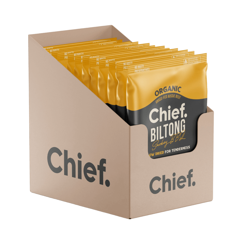 Organic Biltong & CHIEF-Biltong-Box-Of-12-BBQ