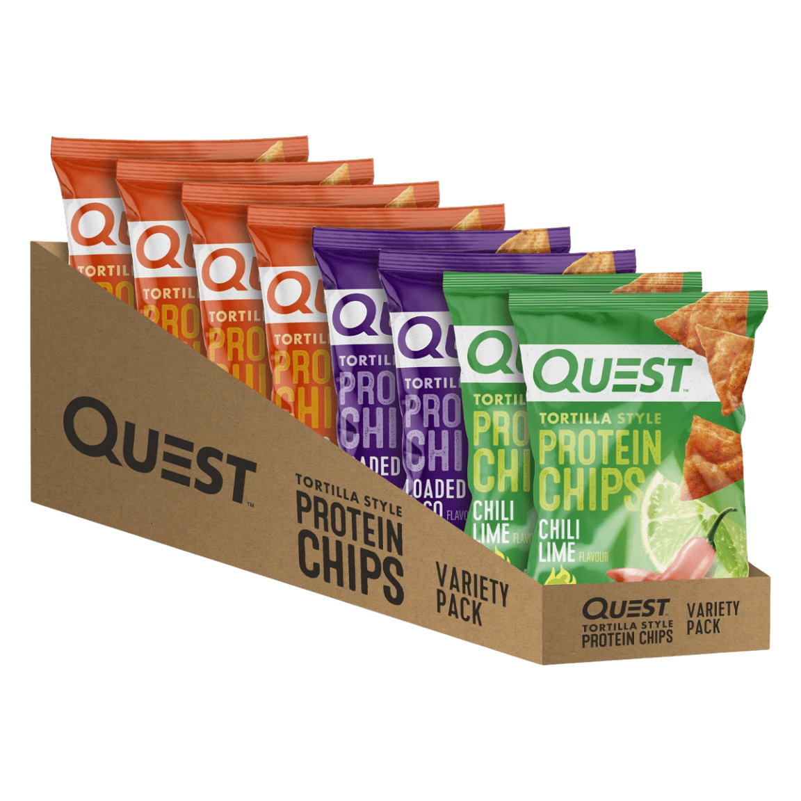 Tortilla Protein Chips (4) & QUEST-TOR-CHP-BOX-8-Var