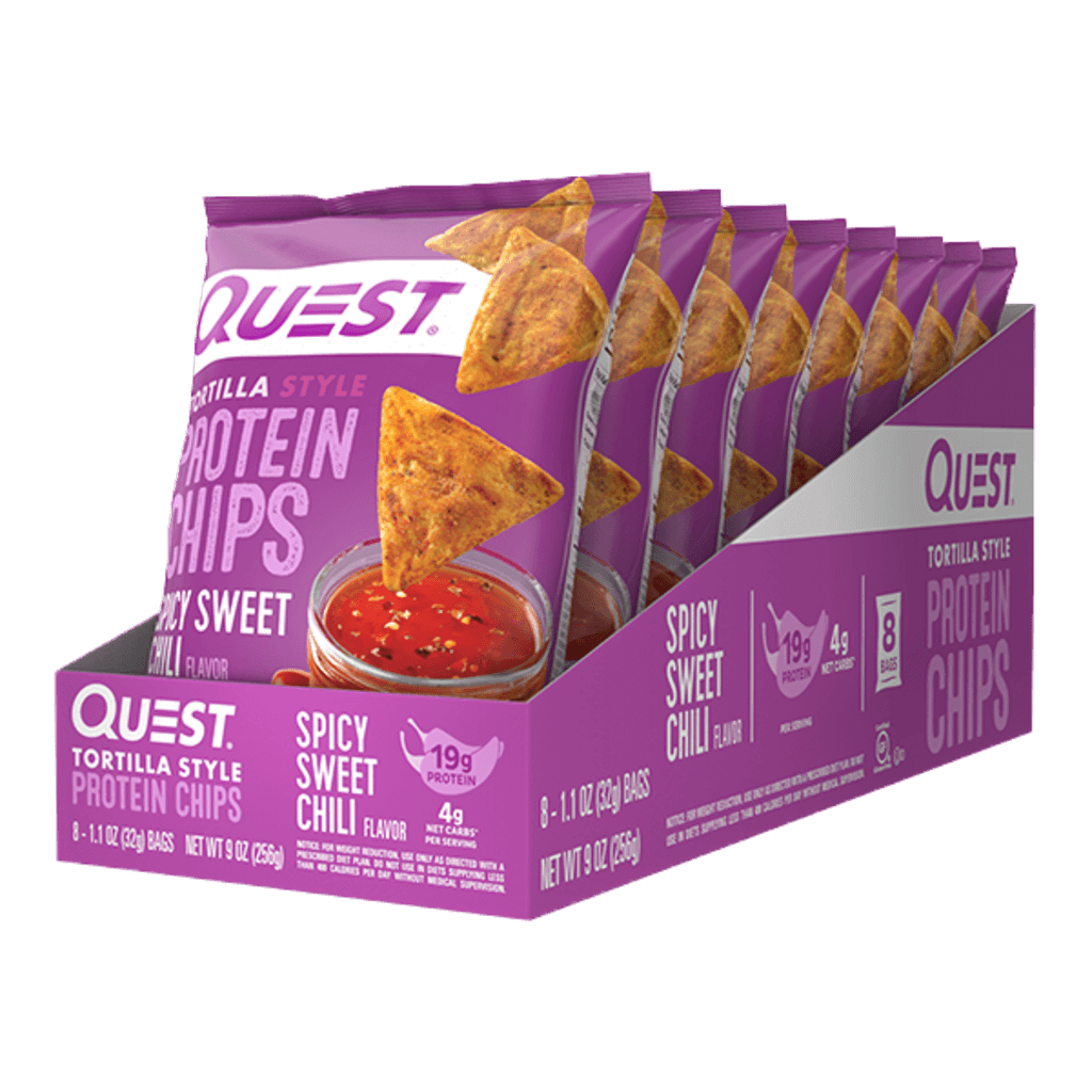 Tortilla Protein Chips (3) & QUEST-TOR-CHP-BOX-8-Sweet