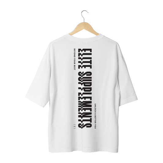 Elite Oversize Tee 2.0 & ES-Oversized-T-WHT-S & ES-Oversized-T-WHT-M & ES-Oversized-T-WHT-L