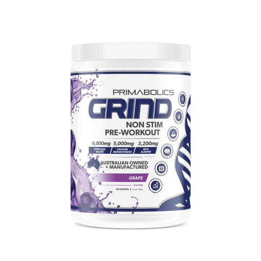 Grind Non-Stim & PRIMABOLICS-GRIND-NON-STIM-40-SCOOP-Grape
