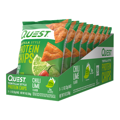 Tortilla Protein Chips & QUEST-TOR-CHP-BOX-8-CL