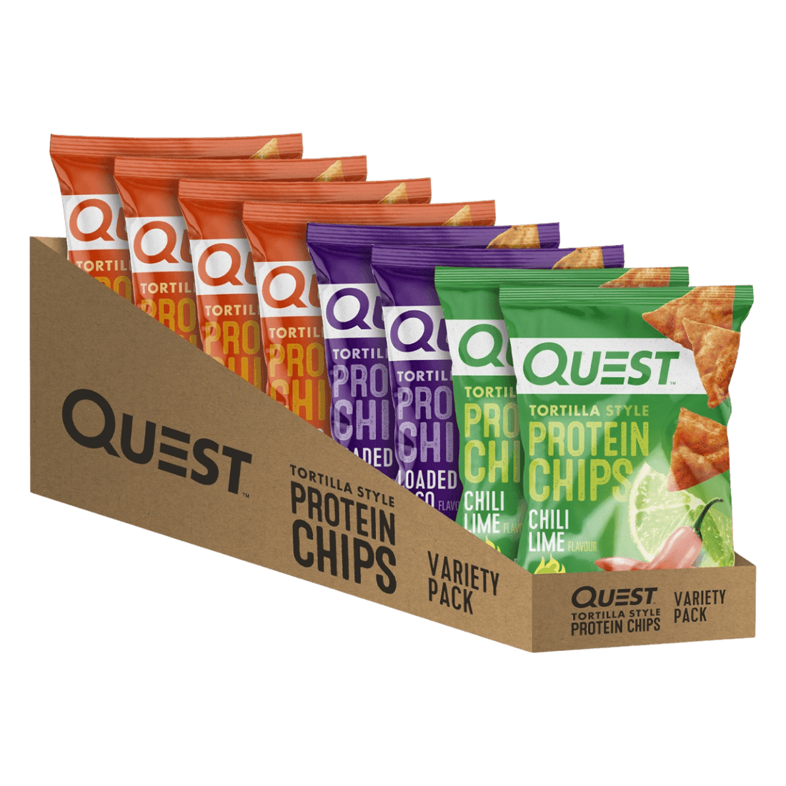 Tortilla Protein Chips (4) & QUEST-TOR-CHP-BOX-8-Var
